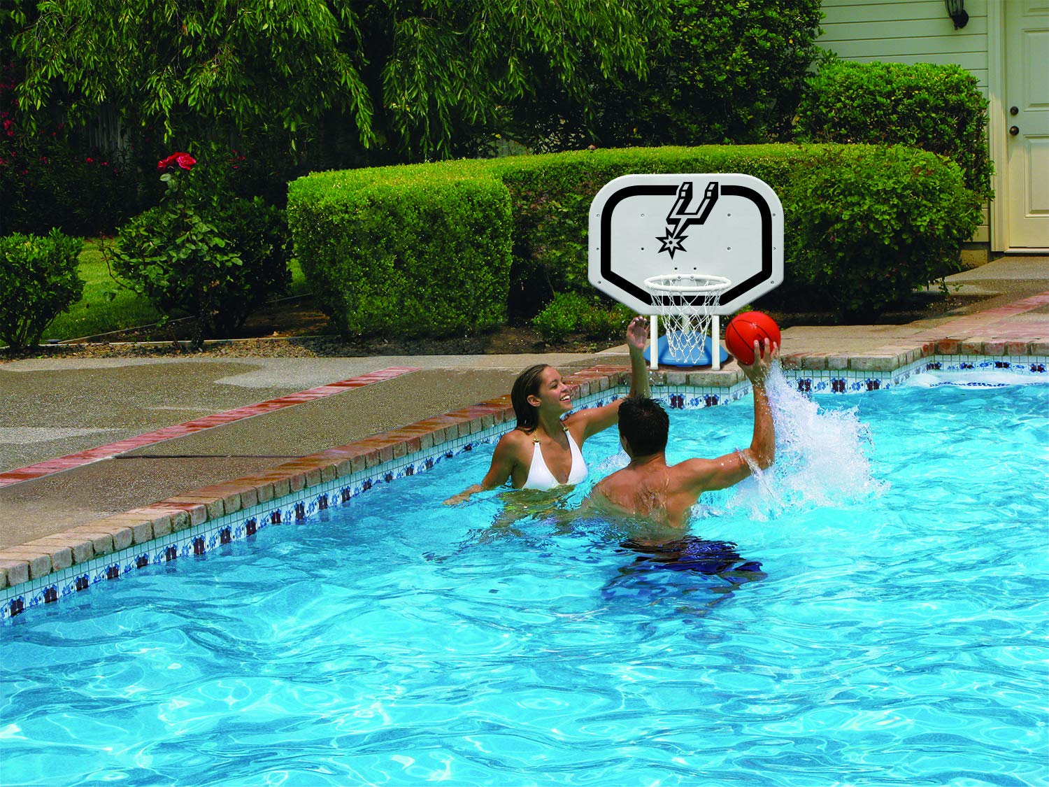 Poolmaster 72958 San Antonio Spurs Nba Pro Rebounder-Style Poolside Basketball Game