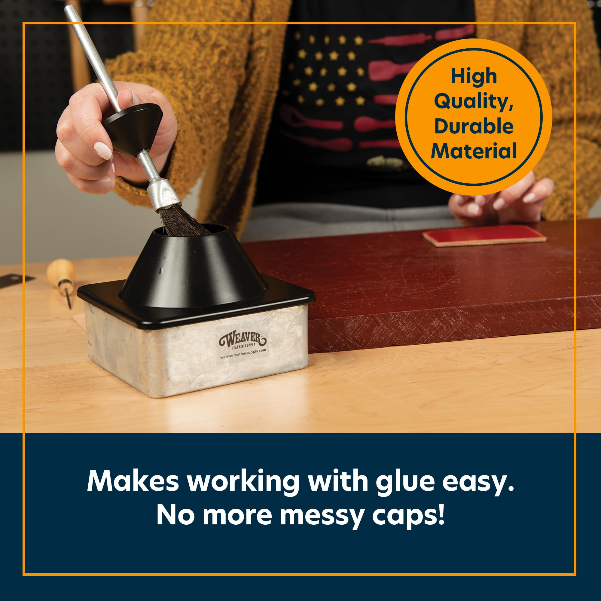 Weaver Leather Glue Pot , Black