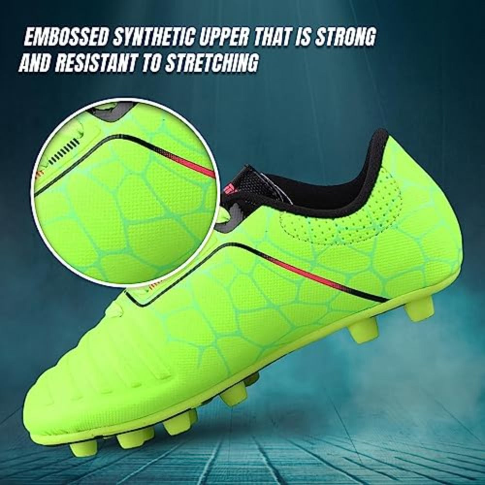 Vizari Catalina Junior Firm Ground Soccer Shoes - Green/Black/Fuschia