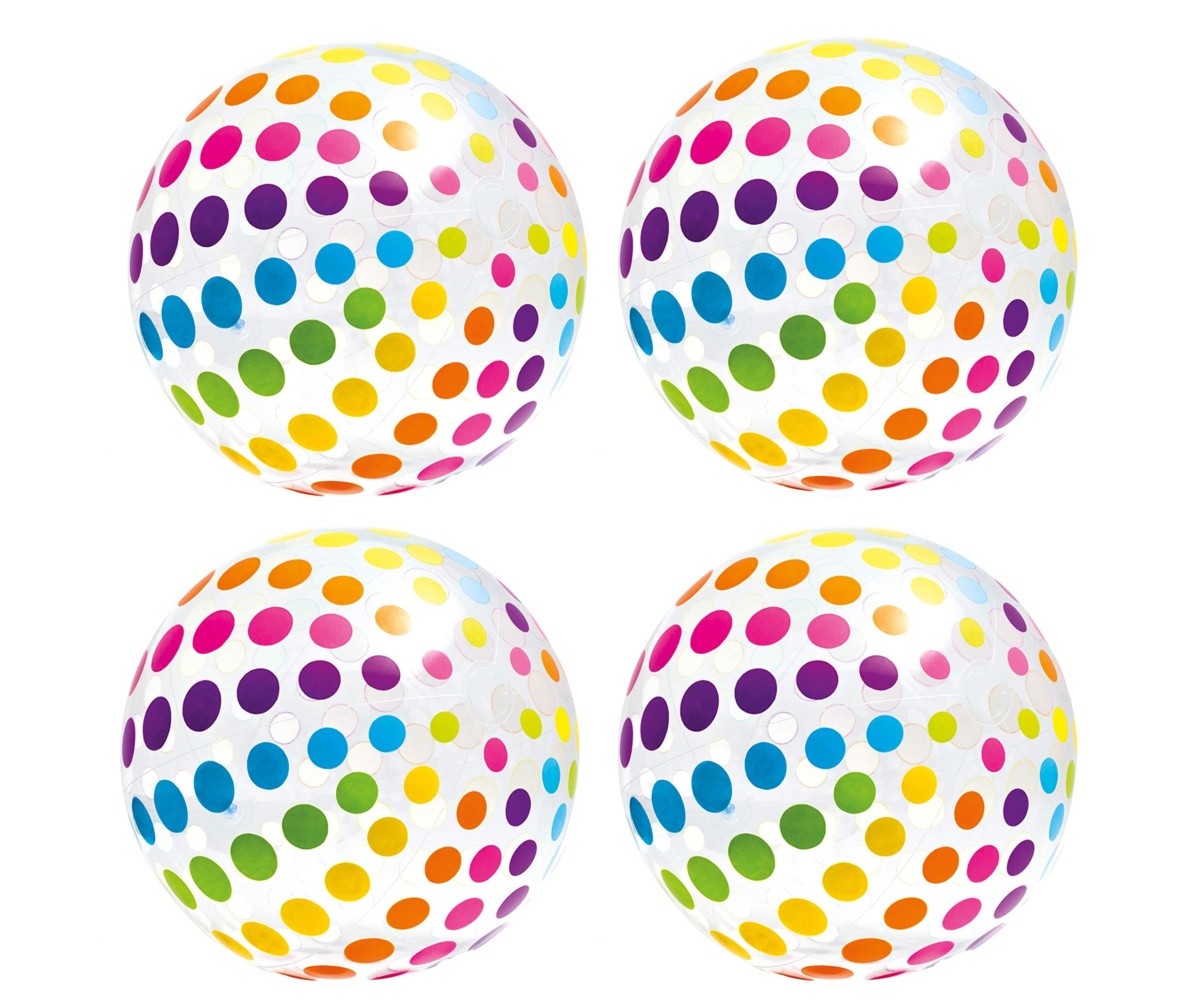 Intex 59065Ep Jumbo Inflatable Big Panel Colorful Giant Beach Ball (Set Of 4)