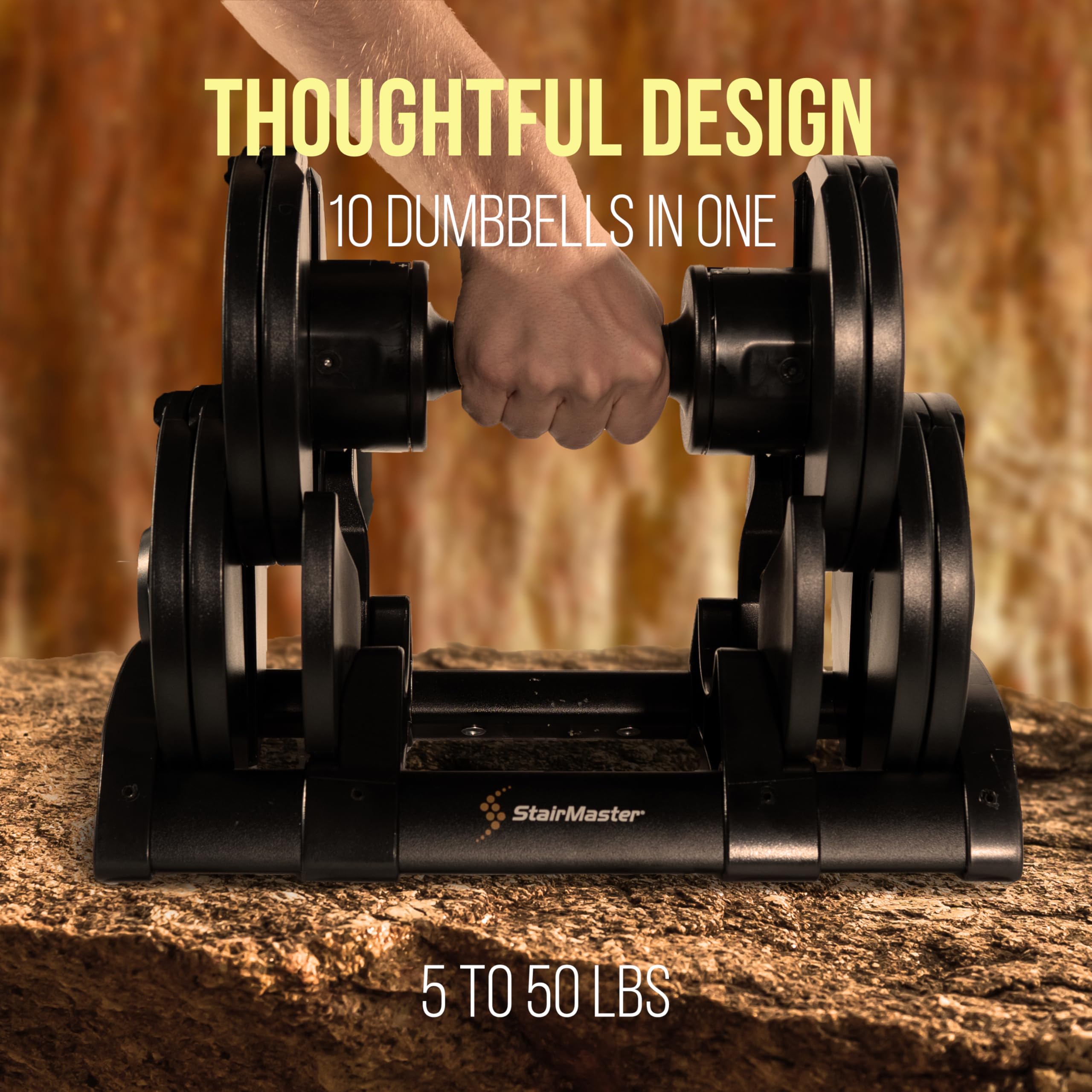 Core Fitness Adjustable Dumbbell Weight Set By Affordable Dumbbells - Space Saver - Dumbbells For Your Home
