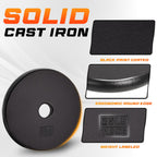 Yes4All Standard 1-Inch Cast Iron Weight Plates 5, 7.5, 10, 15, 20, 25 Lbs (Single & Pair), Black