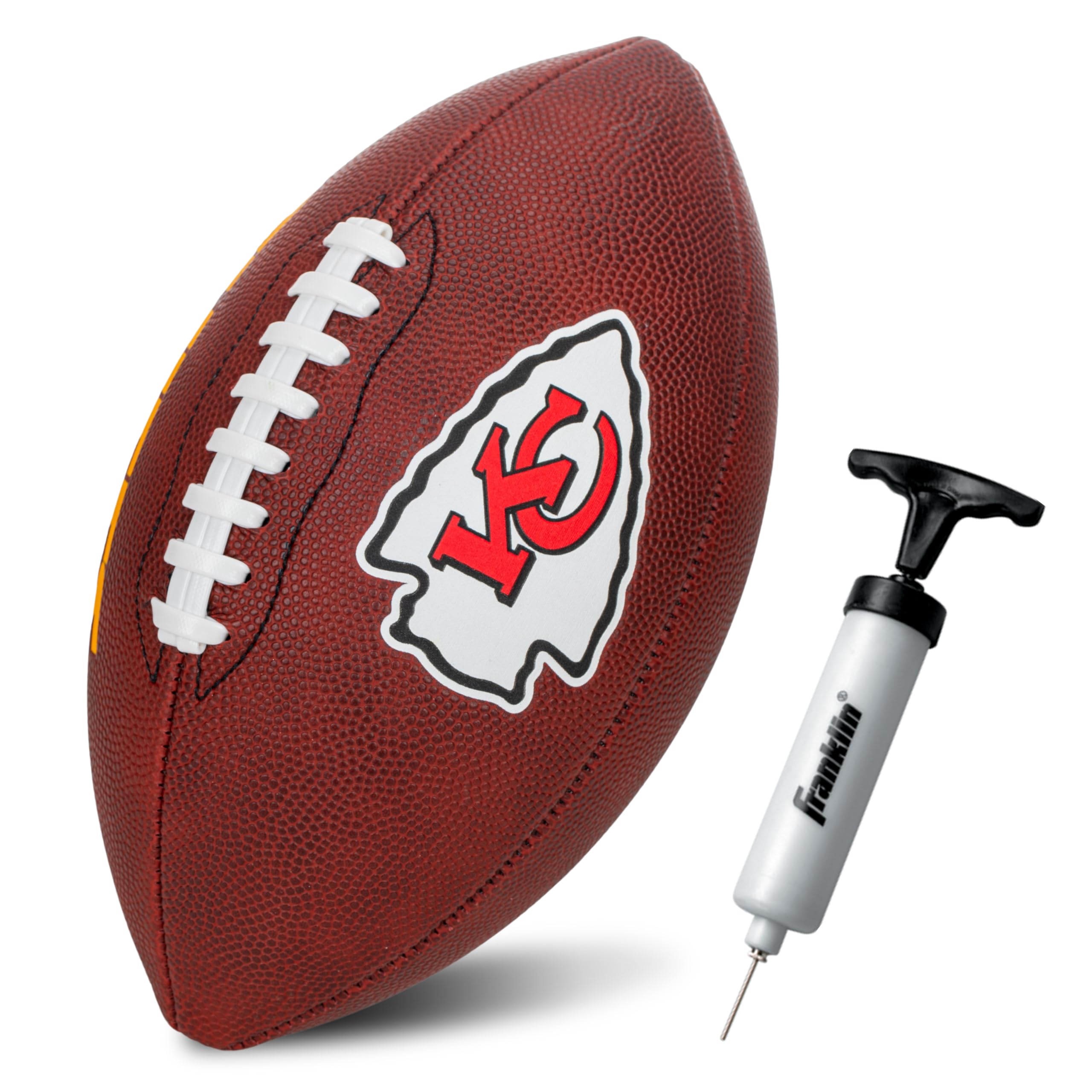 Franklin Sports Nfl Kansa City Chiefs Football - Youth Junior Size Football For Kids - Official Nfl Team Logo + Colors Youth Bal