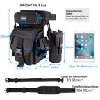 Jueachy Drop Leg Bag For Men Tactical Metal Detecting Thigh Pack With Water Bottle Pouch Black