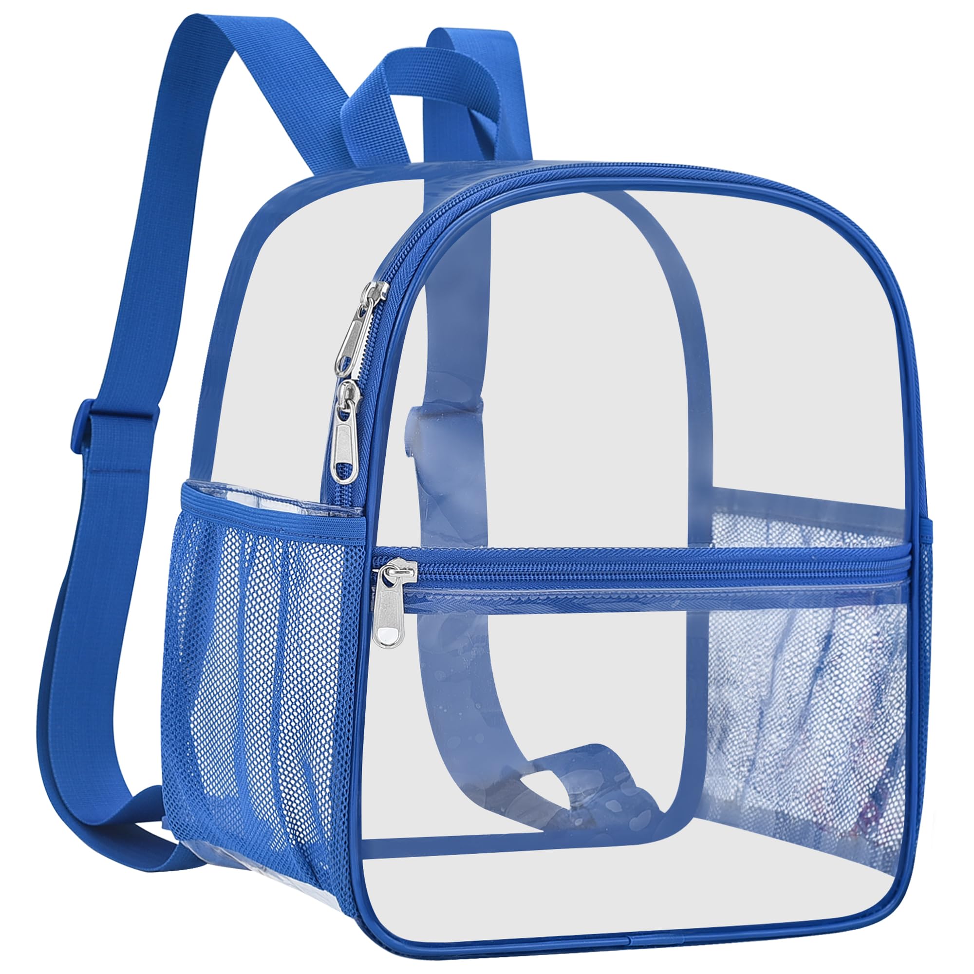 Slumou Clear Backpack for Stadium Events 12x12x6 Sports Backpack Mini Small for Fan, Concert, Beach, Work, Travel & Sporting(Roy
