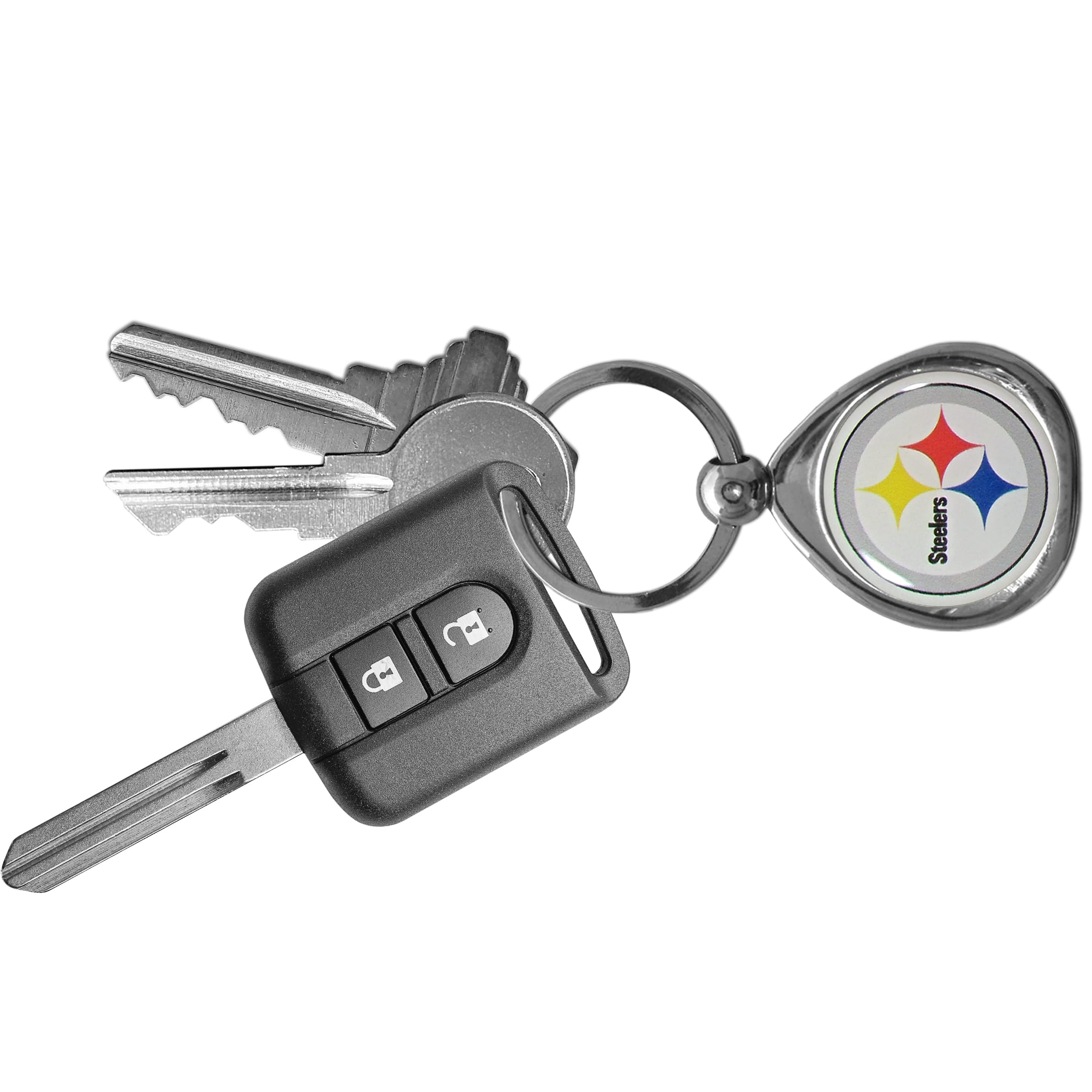Nfl Siskiyou Sports Fan Shop Pittsburgh Steelers Chrome Key Chain One Size Team Colors