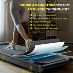 Wellfit Walking Pad Treadmill With Incline/Decline,300+ Lbs Capacity,2.5Hp Quiet Standing Under Desk Walking Jogging Running Mac