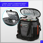 Titan Deep Freeze 24 Can Insulated Bucket Tote Cooler, Sharkskin Gray