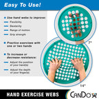 Cando - 10-0856 Cando Web Hand Therapy Device, Latex, 14'' Diameter, Set (Tan, Yellow, Red, Green, Blue, Black)