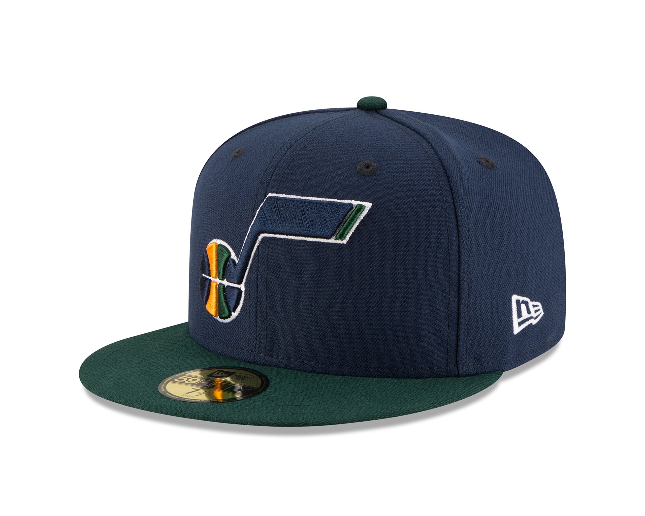 Nba Utah Jazz Men'S 2-Tone 59Fifty Fitted Cap , Navy , 7 1/2