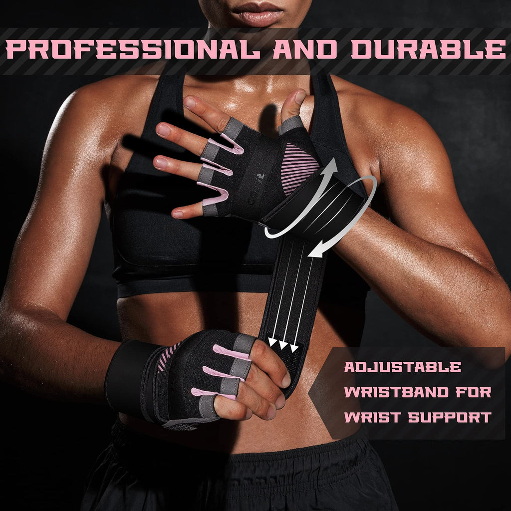 COFIT Breathable Workout Gloves, Antislip Weight Lifting Gym Gloves for Men Women with Wrist Wrap Support, Superior Grip & Palm