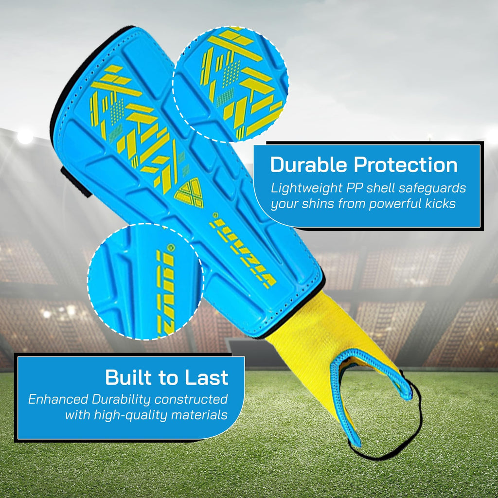 Vizari Malaga Soccer Shin Guard for Kids| Youth Soccer Shin Guard | Lightweight and Breathable Child Calf Protective Gear Soccer