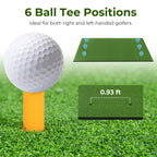 Gymax Golf Mat, Artificial Turf Golf Hitting Mat W/ 2 Alignment Sticks & 2 Rubber Tees, Thick Golf Practice Mat Training Aid?For