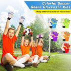 Jalunth Goalkeeper Goalie Soccer Gloves Kids Youth Goal Keeper Field Player Glove Boys Girls Ages 4-6 Years Old Anti-Slip Latex