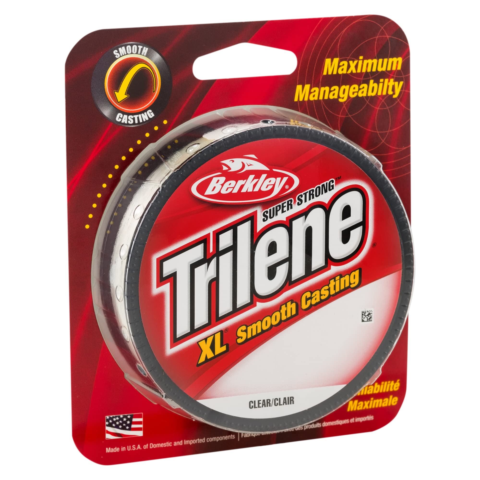 Berkley Trilene Xl, Clear, 6Lb | 2.7Kg, 330Yd | 301M Monofilament Fishing Line, Suitable For Freshwater Environments