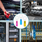 60 Pcs Heat Shrink Wire Connectors, 16-14 Awg Ring Terminals, 16-14 Gauge 38 Stud(M10) Automotive Marine Ring Connectors By Hous