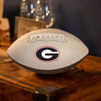 Logo Brands NCAA Georgia Bulldogs Official Size Autograph Football -Smooth White Panel for Signatures, Display, or Collecting NC