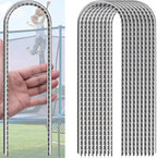Trampoline Stake, U Shape Ground Stakes, Galvanized Rebar Stakes 12 Inch, (10 Pack) Trampoline Ground Stake, Ideal For Securing 