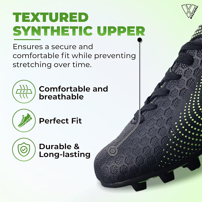Vizari Stealth Firm Ground Soccer Shoes – Black/Green