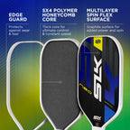 Slk Neo 2.0 By Selkirk Pickleball Paddle  Features A Graphite Face, Sx4 Honeycomb Core, And Spinflex Textured Surface For Tracti