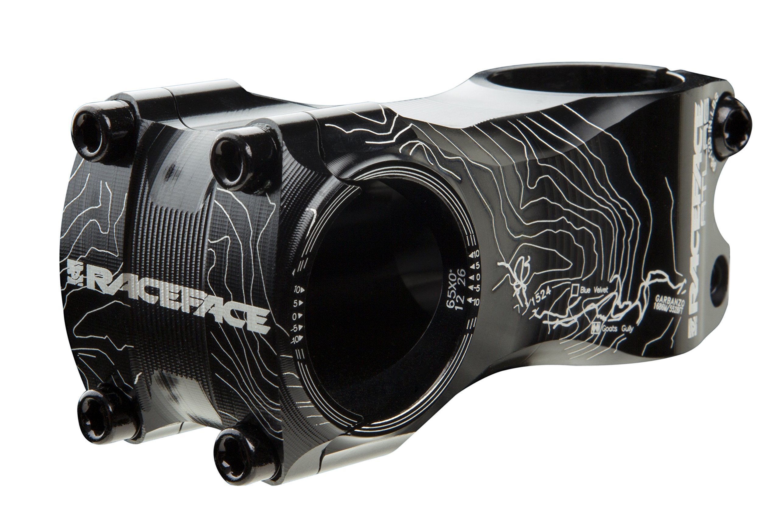 Race Face Atlas Mountain Bike Stem (Black, 31.8-mm Clamp, 65-mm, 1-1/8-Inch)