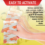 Odorless Hot Hand Warmer (45 Pairs) - Up To 11 Hours Of Heat, Super Long Lasting - Easy, All Natural - Air Activated, For Body&