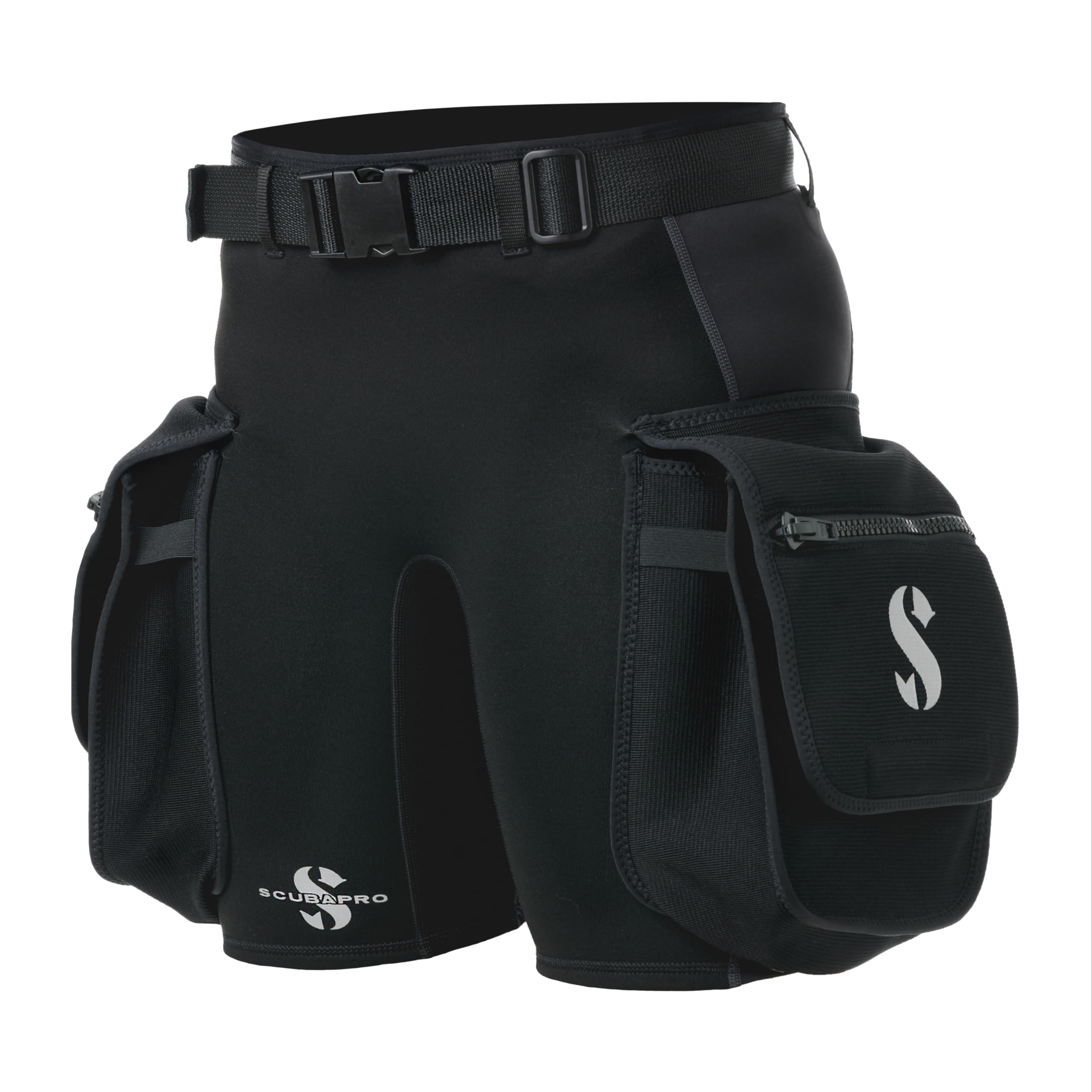 SCUBAPRO Hybrid Cargo Womens Scuba Diving Shorts, 1mm, X-Foam Neoprene, w/Large Pockets and Adjustable Belt, Medium