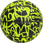 AND1 Fantom Graffiti Basketball: Official Regulation Size 7 (29.5 inches) - Deep Channel Construction Streetball, Made for Indoo