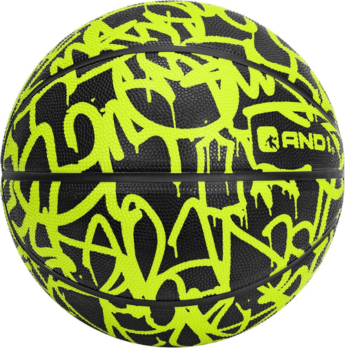 AND1 Fantom Graffiti Basketball: Official Regulation Size 7 (29.5 inches) - Deep Channel Construction Streetball, Made for Indoo