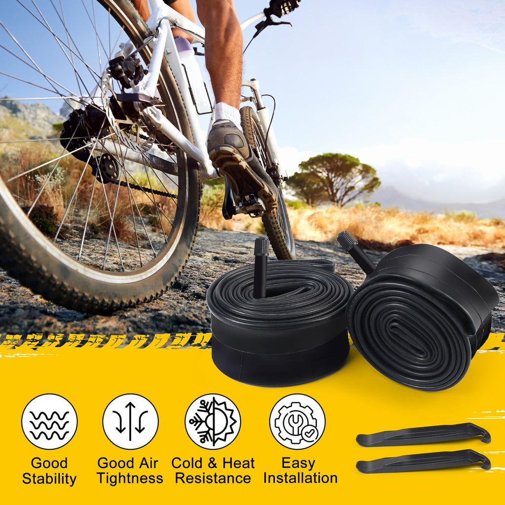 Lotfancy 28'' 700X35/37/38/40/42/43C Bike Tubes, Packof 2, 48Mm Schrader Valve, 700C Road Bicycle Tire Tube