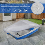 Icover Pedal Boat Cover, Fits 3 Or 5 Person Paddle Boat Water Proof Heavy Duty Boat Cover, Grey