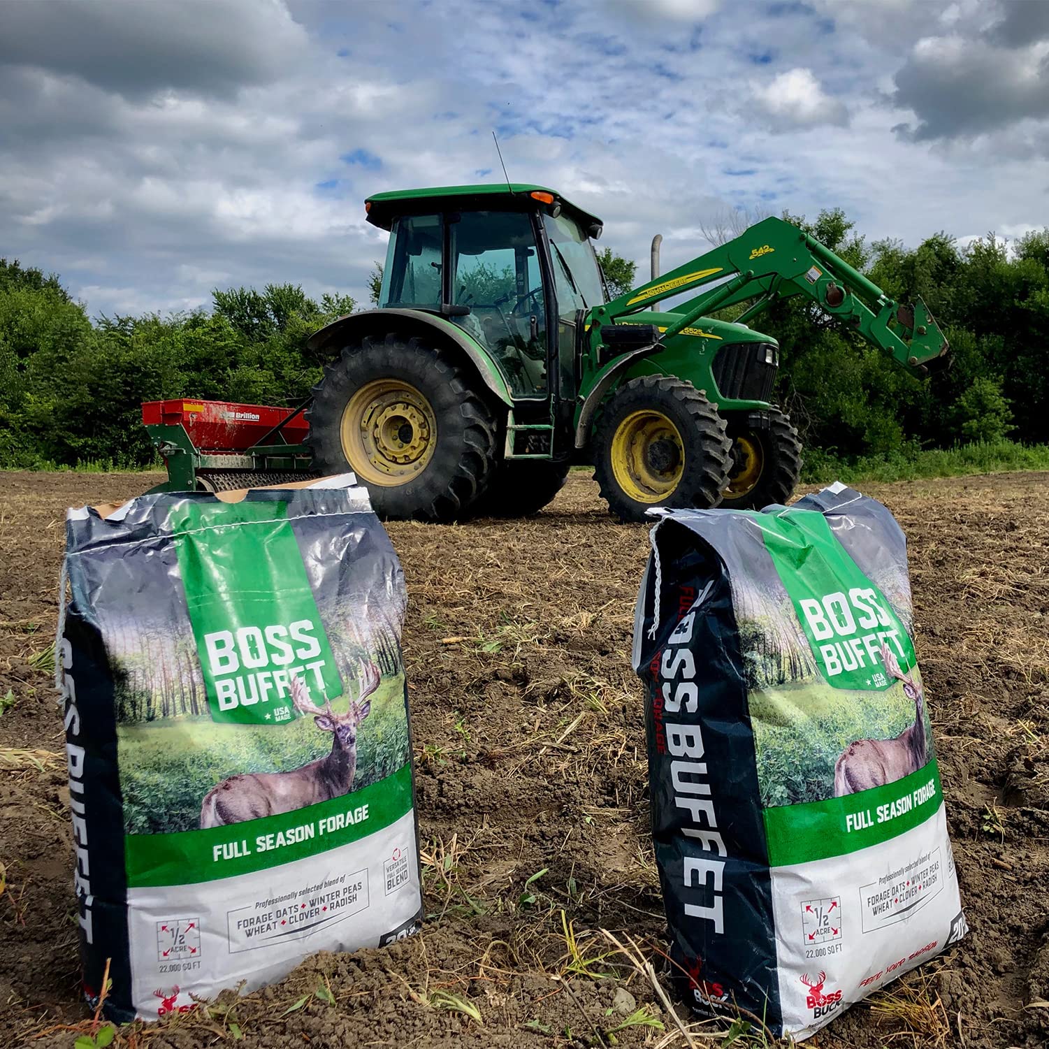Boss Buck Boss Buffet Full Season Forage Supplemental Deer Attractant | Versatile Nutritious Food Plot Seed Mix For Deer