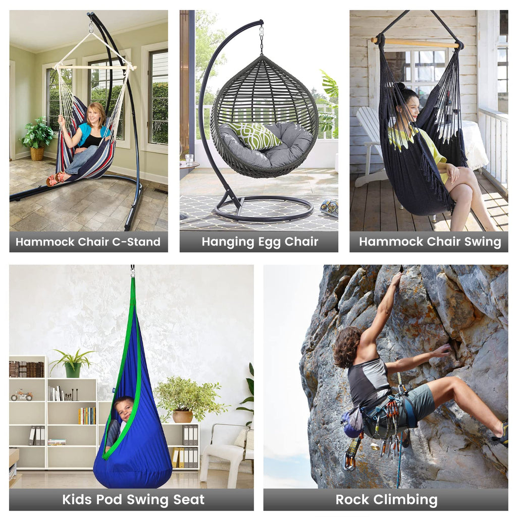 Auskit Swing Swivel, 35 Kn Safest Rotational Device Hanging Accessory For Web Tree Swing, Therapy Swing, Aerial Dance, Swing Spi