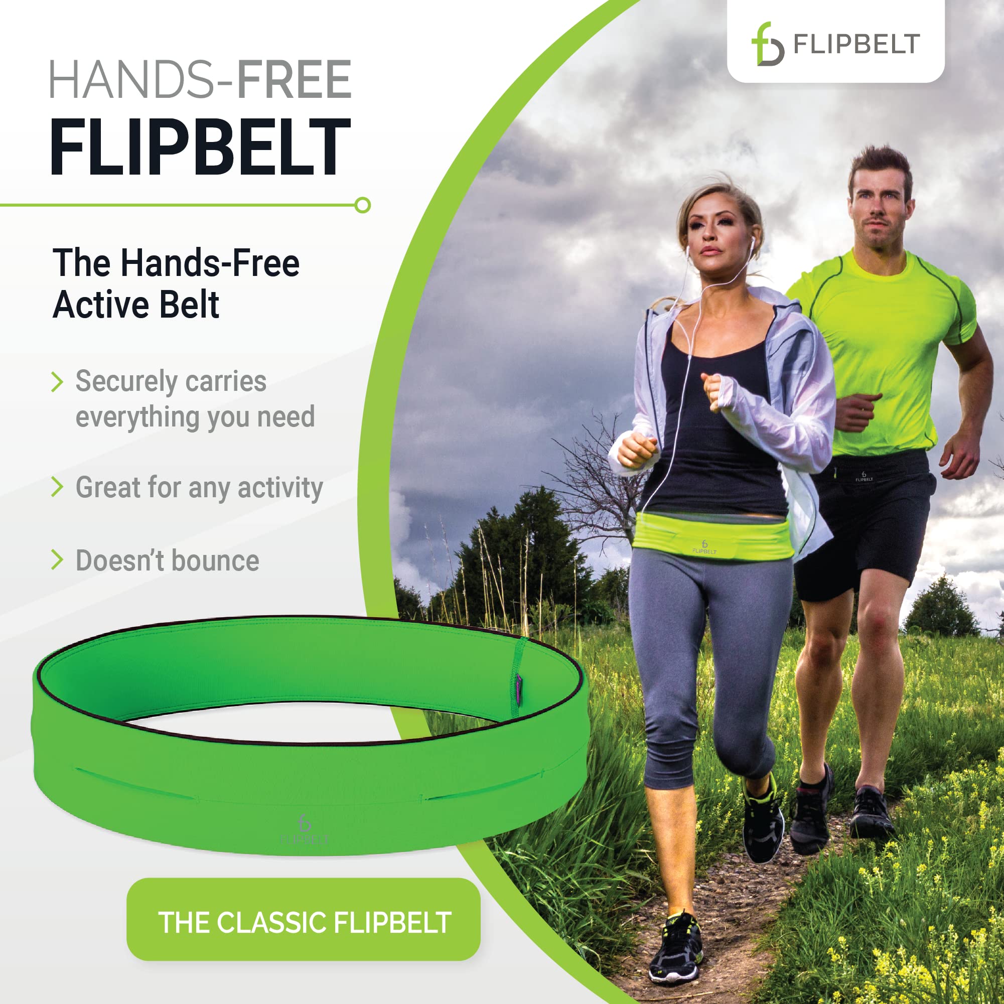 Level Terrain FlipBelt Waist Pouch, Neon Green, X-Large/35-38