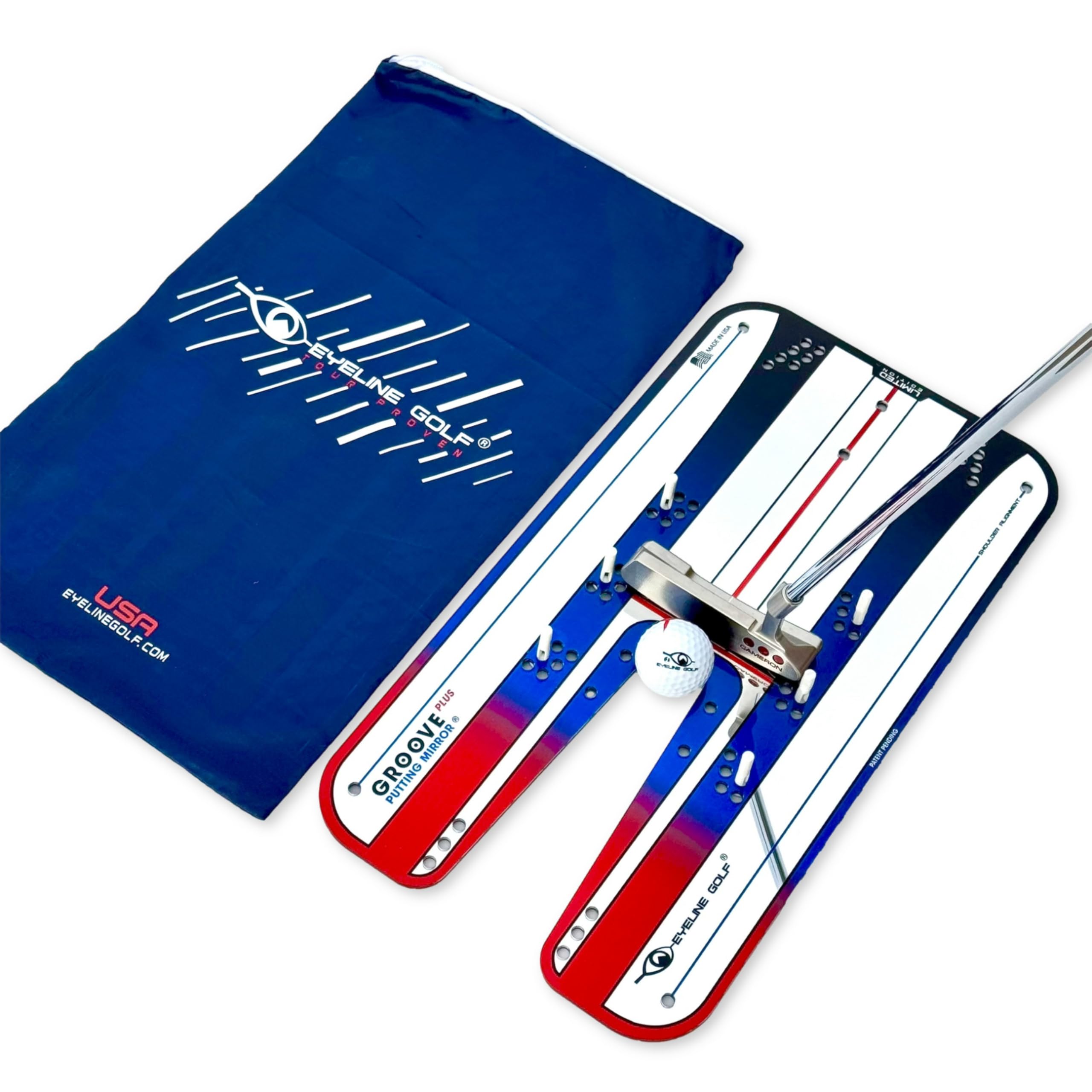 EyeLine Golf Putting Mirror, Alignment Training Aid Used by Tour Pros for Consistent Setup, Check Eyes-Shoulders-Putter Face for