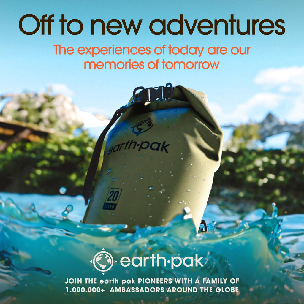 Earth Pak Waterproof Dry Bag - Roll Top Waterproof Backpack Sack Keeps Gear Dry For Kayaking, Beach, Rafting, Boating, Hiking, C