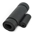 Cap High Density Exercise Yoga Mat With Strap And Knee Pad 71''X24''X1/2'' Black