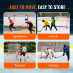 Vevor Youth Street Hockey Net Indoor Outdoor Steel Hockey Goal For Kids 54''X44''