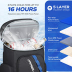 Maelstrom Backpack Cooler,36 Can Cooler Backpack,Soft Cooler Bag Insulated Leakproof,Lightweight Ice Chest Backpack,Travel Coole