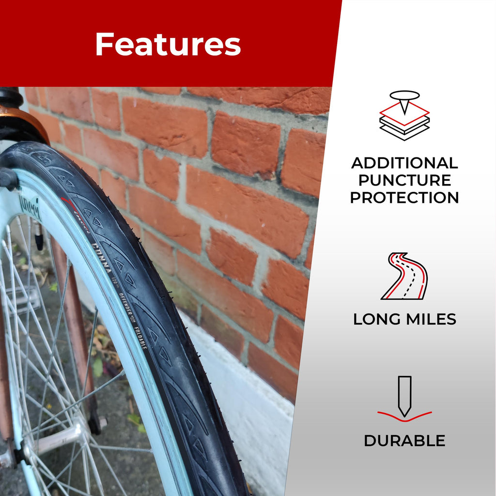 Fincci Pair 700 X 25C Tire Foldable 120 Tpi For Racing Touring Cycling All Season Bicycle - Pack Of 2 Road Bike Tires 700X25C
