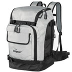 Unigear Ski Boot Bag, 70L Ski Boot Travel Backpack for Ski Helmet, Goggles, Gloves, Skis, Snowboard & Accessories(Silver Gray)