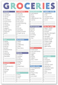 Sweetzer  Orange Fastcheck Grocery List Magnet Pad For Fridge 6X9A Magnetic Notepad With Printed Shopping List Items And Blank G