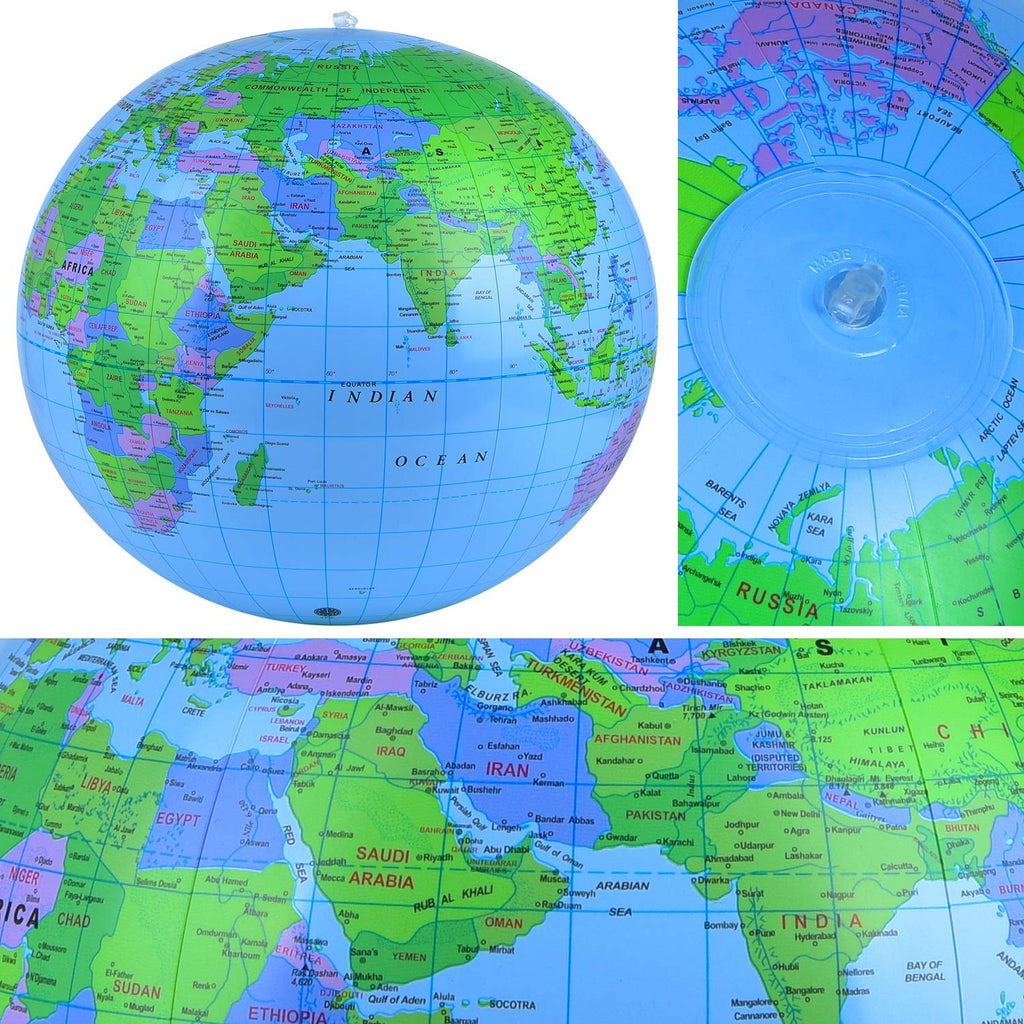 Coopay 10 Pack Inflatable Globe Pvc World Globe Inflatable Earth Beach Ball For Beach Playing Or Teaching