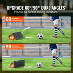 Vevor Soccer Rebounder Board, 45''X13'' Portable Soccer Wall With 2 Angles Rebound, Foldable Hdpe Kickback Rebound Board, Soccer