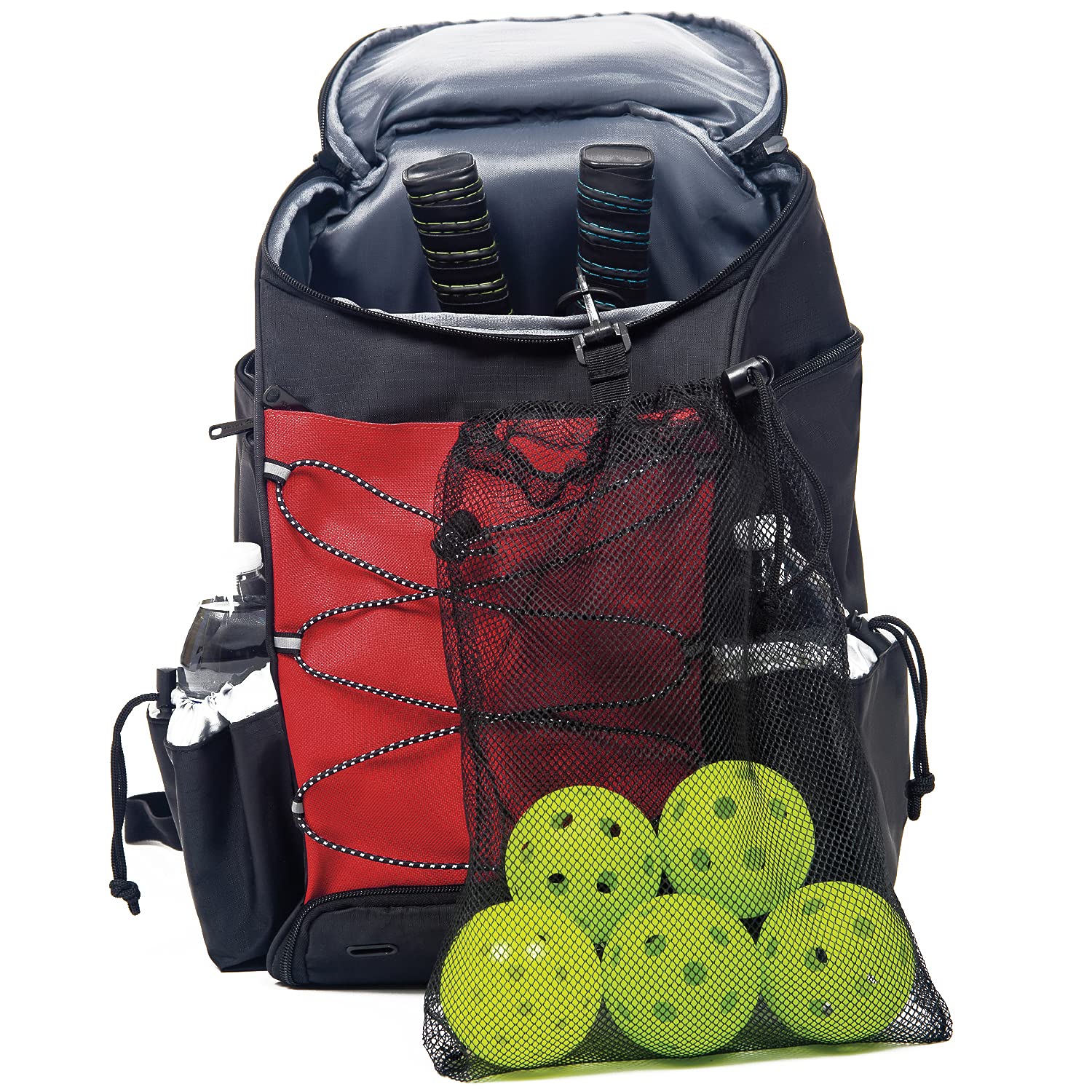 Athletico Pickleball Backpack - Pickleball Bags For Men Or Women Includes Pickleball Ball Holder (Red)