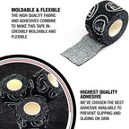Wod Nation Weightlifting Hook Grip Tape - 3 Pack 23 Feet Long Sticky, Comfortable & Stretchy Athletic Tape For Weight Lifting Fo