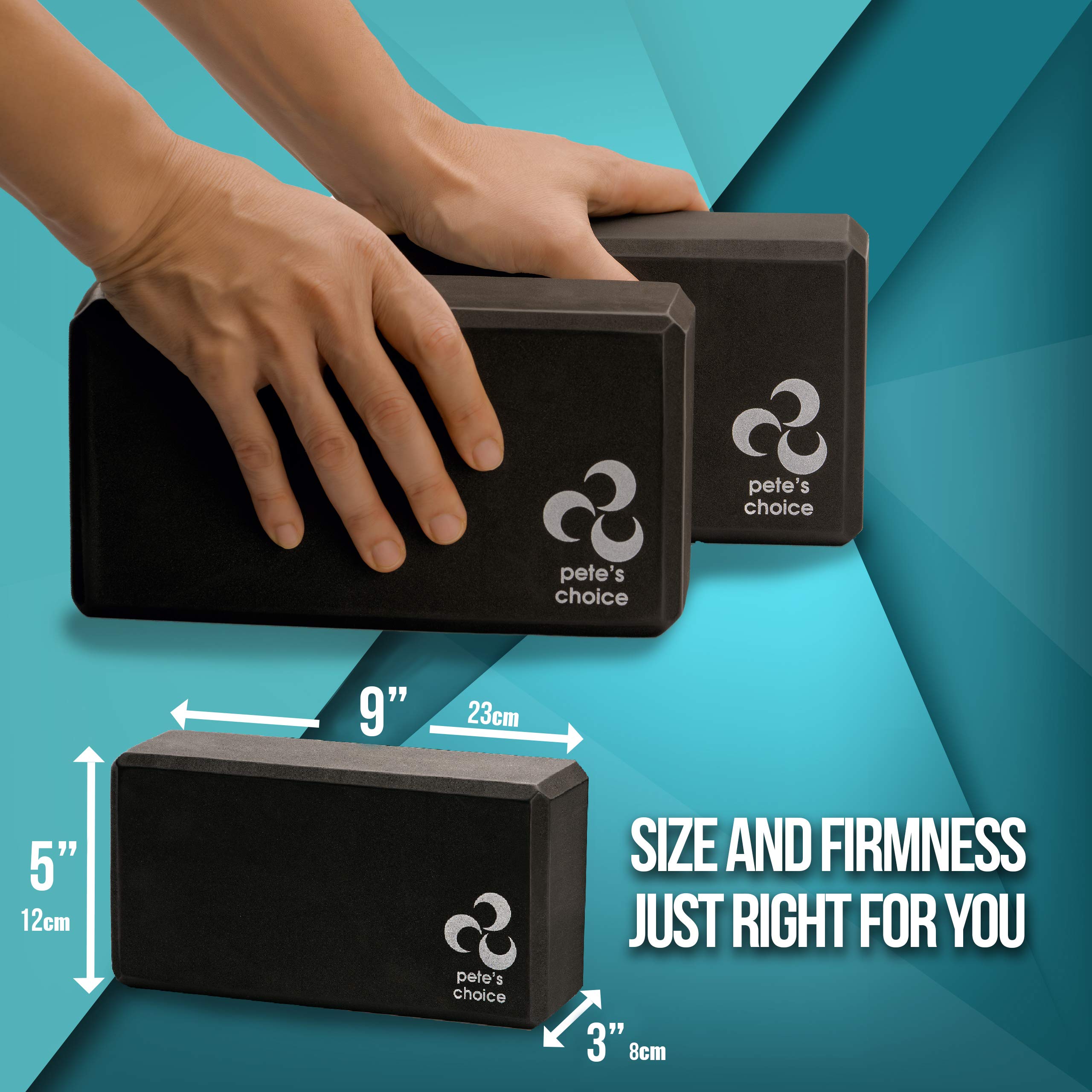 Pete'S Choice Yoga Set For Beginners - Yoga Wheel Kit + 2 Yoga Blocks, Bonus Ebook & Free Yoga Strap | Yoga Starter Kit For Begi