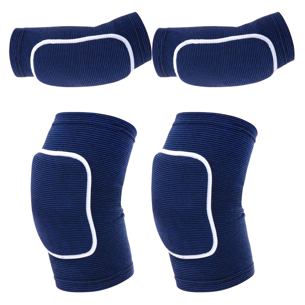 Obmwang Volleyball Knee Pads And Volleyball Arm Pads Set For Kids Youth Volleyball Yoga Dance Football Basketball Running, Large