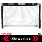Franklin Sports Nhl La Kings Mini Hockey Set - Kids Indoor Knee Hockey Goal, Ball, + 2 Mini Hockey Stick Combo Set - Youth Nhl T