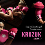 Kruzak Plain Focus Mitts And Boxing Gloves Set For Kickboxing And Muay Thai Mma Training - Fitness Kit With Punching Pads For Ma